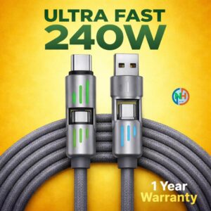 240W 2-in-2 Fast Charging Cable – One Cable for All Devices(GR)